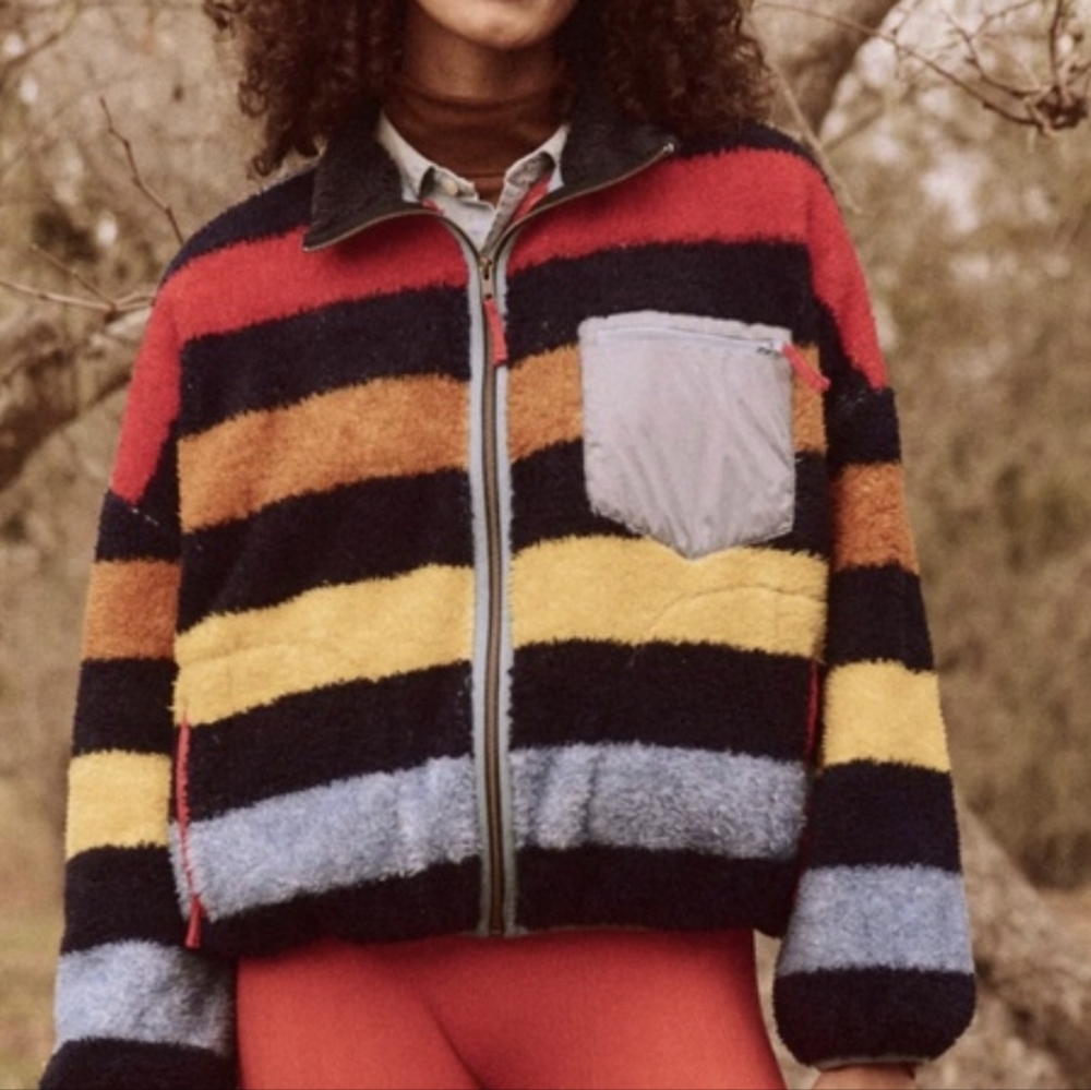 The GREAT. Striped Fleece